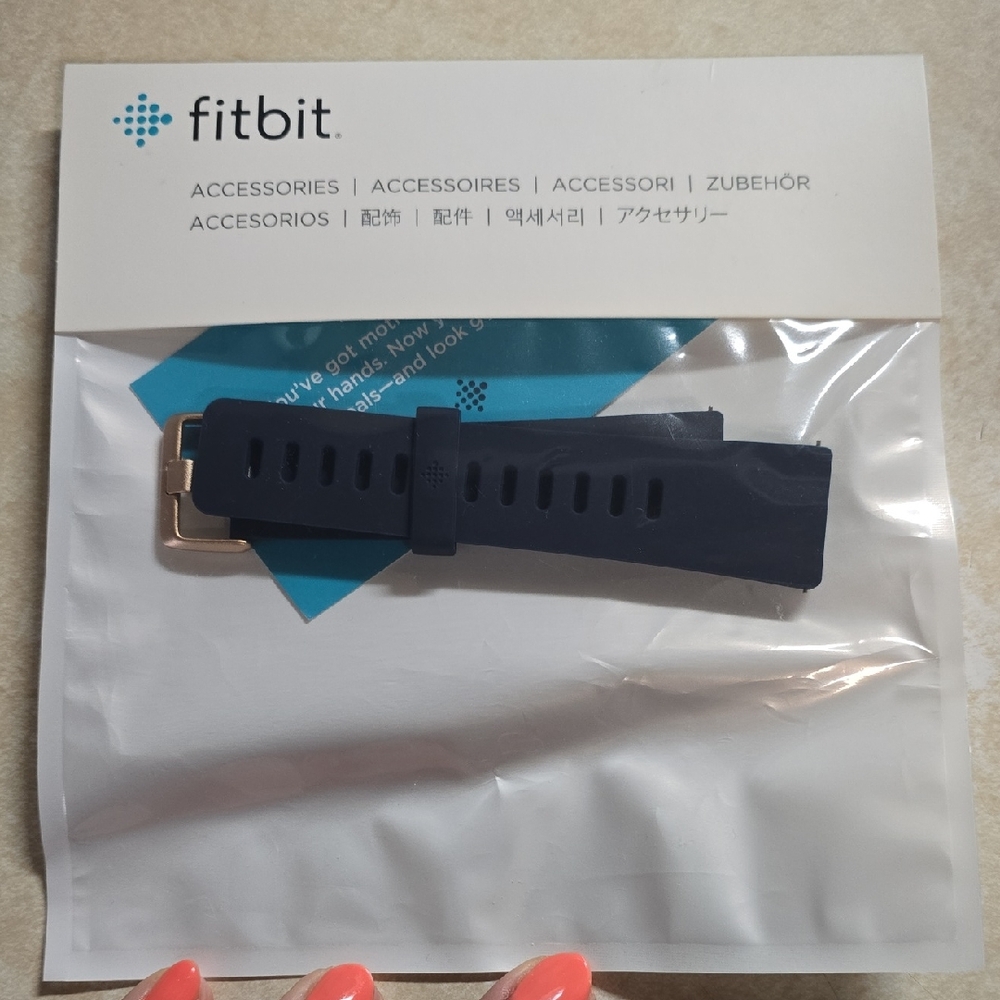 Fitbit Navy Band with Rose Gold Buckle Versa 2 Band